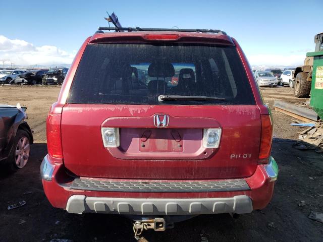 2HKYF18503H521766 - 2003 HONDA PILOT EXL RED photo 6