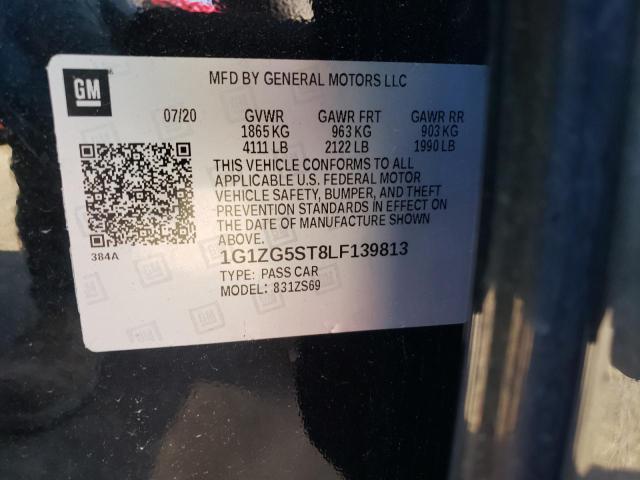 1G1ZG5ST8LF139813 - 2020 CHEVROLET MALIBU RS 黑色 照片 13