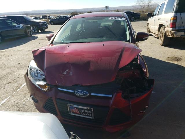 1FADP3F2XEL460995 - 2014 FORD FOCUS SE BURGUNDY photo 5