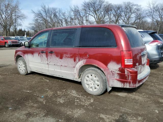 2A8HR44H38R708818 - 2008 CHRYSLER TOWN & COU LX RED photo 2