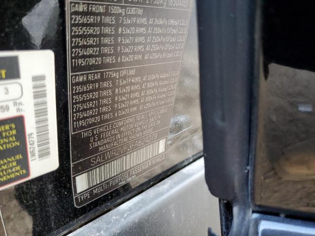 SALWR2VF3FA624279 - 2015 LAND ROVER RANGE ROVE HSE BLACK photo 13