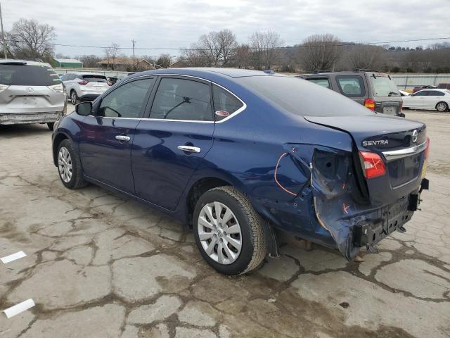 3N1AB7AP0GY251784 - 2016 NISSAN SENTRA S BLUE photo 2