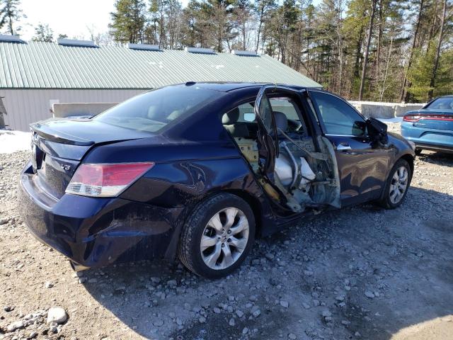 1HGCP36818A071884 - 2008 HONDA ACCORD EXL BLUE photo 3