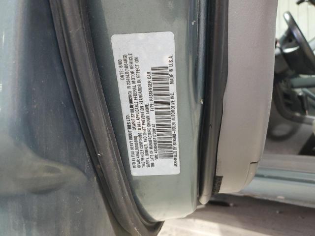 4S3BH635717300140 - 2001 SUBARU LEGACY L GREEN photo 12