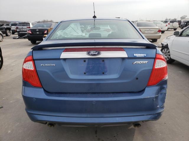 3FAHP0KC6AR216299 - 2010 FORD FUSION SPORT BLUE photo 6