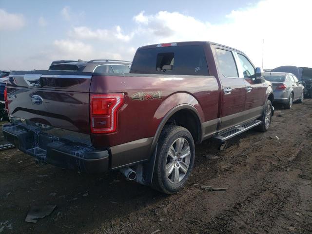 1FTFW1EF5GFC46643 - 2016 FORD F150 SUPERCREW BURGUNDY photo 3