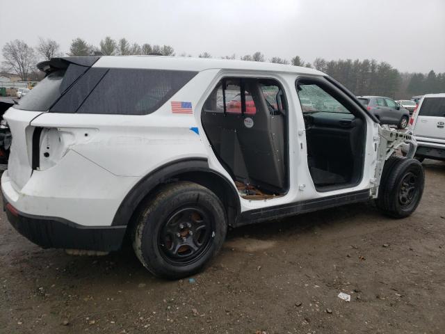 1FM5K8AB8MGA50863 - 2021 FORD EXPLORER POLICE INTERCEPTOR WHITE photo 3