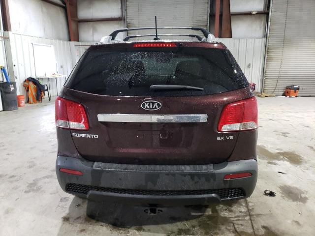 5XYKUDA28DG371623 - 2013 KIA SORENTO EX MAROON photo 6