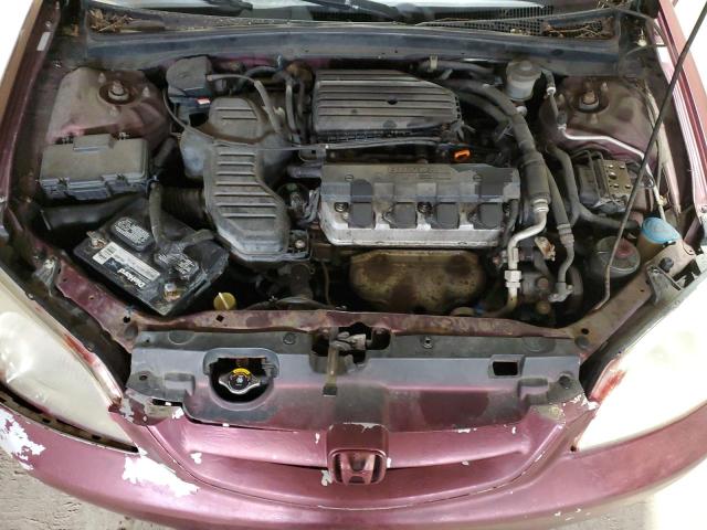 1HGES26792L050429 - 2002 HONDA CIVIC EX BURGUNDY photo 11