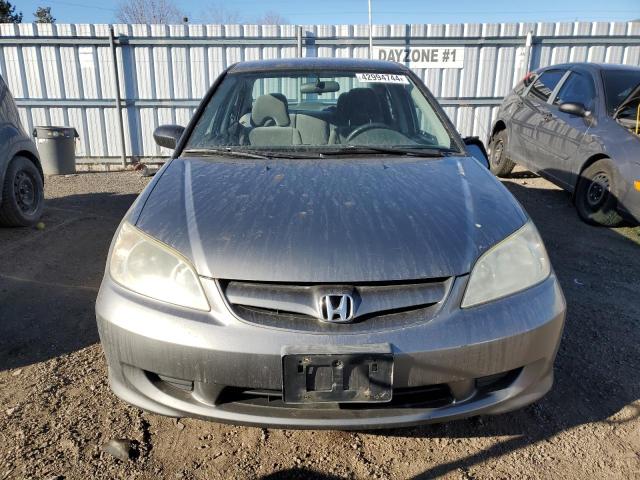2HGES16364H933699 - 2004 HONDA CIVIC DX VP ნაცრისფერი ფოტო 5