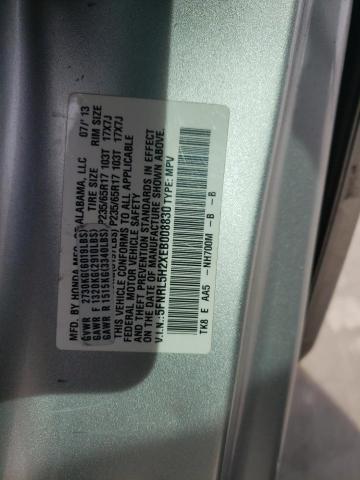 5FNRL5H2XEB008830 - 2014 HONDA ODYSSEY LX SILVER photo 13