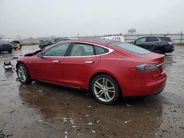 5YJSA1E26FF115945 - 2015 TESLA MODEL S RED photo 2