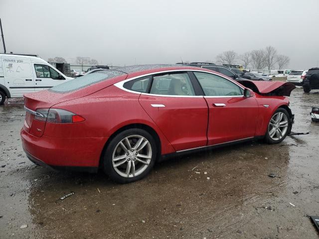 5YJSA1E26FF115945 - 2015 TESLA MODEL S RED photo 3