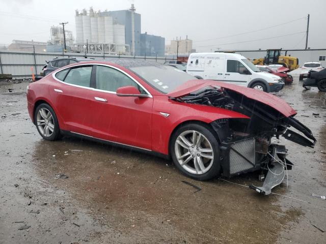 5YJSA1E26FF115945 - 2015 TESLA MODEL S RED photo 4