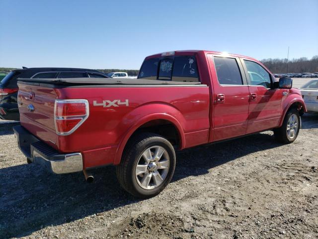 1FTFW1EF8BFC38108 - 2011 FORD F150 SUPERCREW RED photo 3
