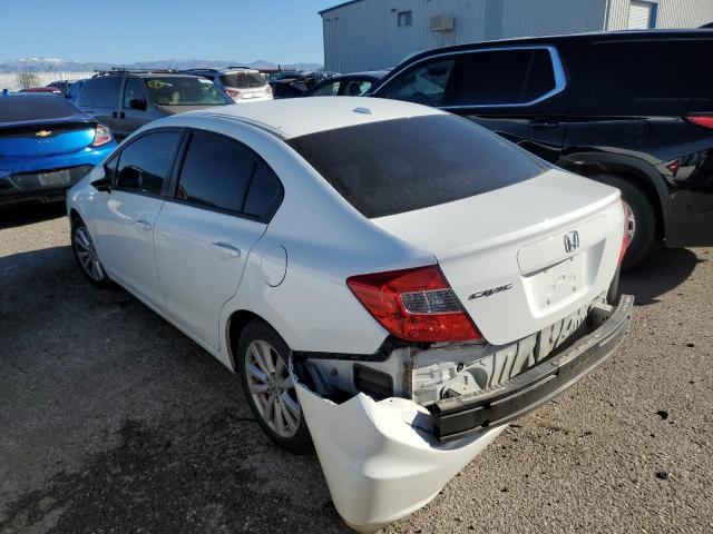 19XFB2F82CE305184 - 2012 HONDA CIVIC EX WHITE photo 2