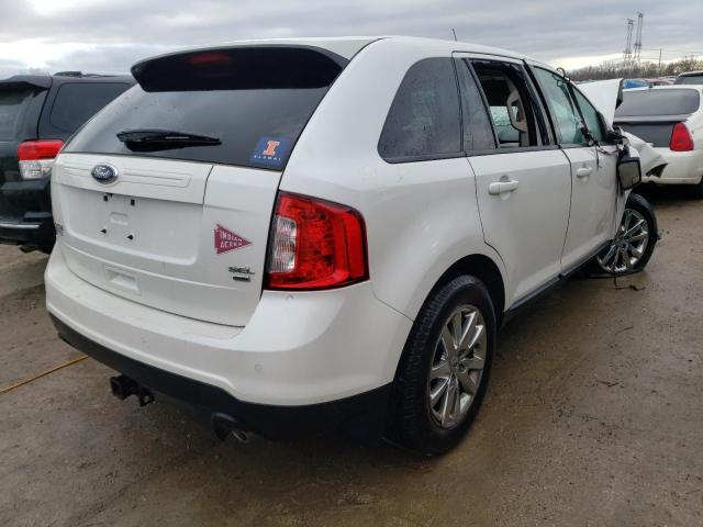 2FMDK4JC1EBA82642 - 2014 FORD EDGE SEL WHITE photo 3