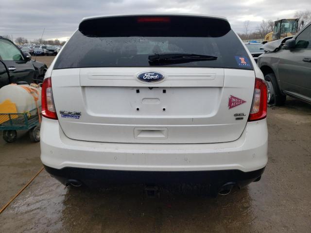 2FMDK4JC1EBA82642 - 2014 FORD EDGE SEL WHITE photo 6