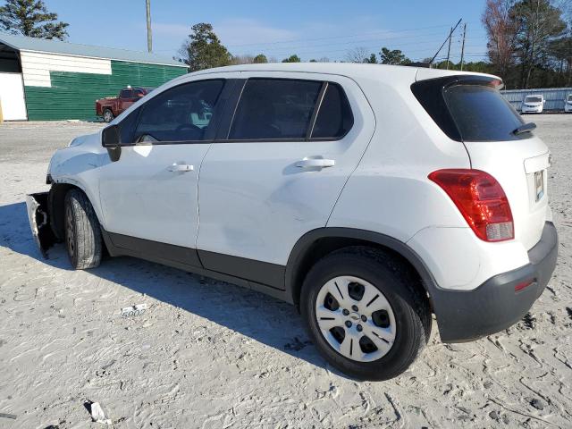 3GNCJKSB1GL272758 - 2016 CHEVROLET TRAX LS WHITE photo 2