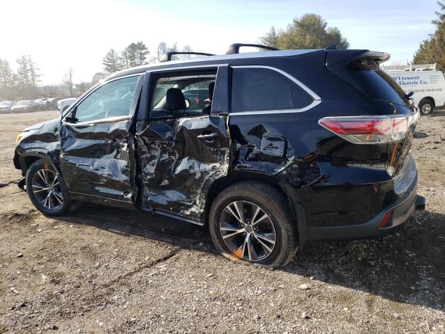 5TDJKRFH1GS342371 - 2016 TOYOTA HIGHLANDER XLE BLACK photo 2