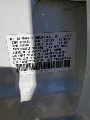 19UDE2F32HA014358 - 2017 ACURA ILX BASE WATCH PLUS WHITE photo 13