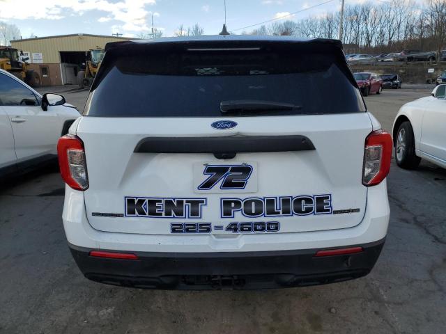 1FM5K8AB2MGB89905 - 2021 FORD EXPLORER POLICE INTERCEPTOR WHITE photo 6