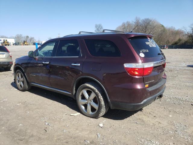 1C4RDJEG3CC277932 - 2012 DODGE DURANGO CITADEL MAROON photo 2