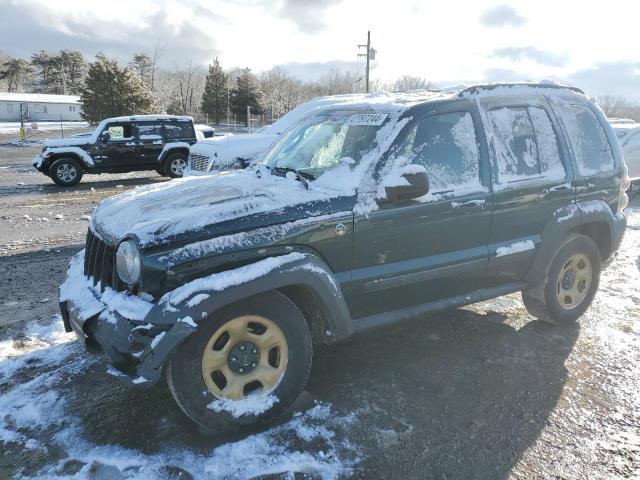 1J4GL48K06W189929 - 2006 JEEP LIBERTY SPORT GREEN photo 1