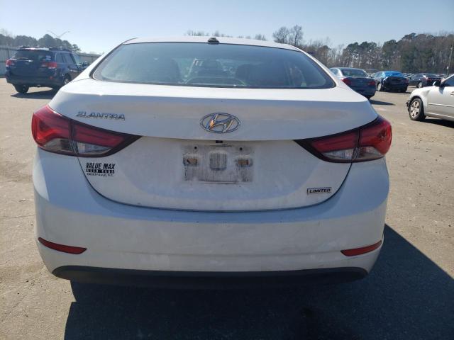 5NPDH4AE2EH463859 - 2014 HYUNDAI ELANTRA SE WHITE photo 6