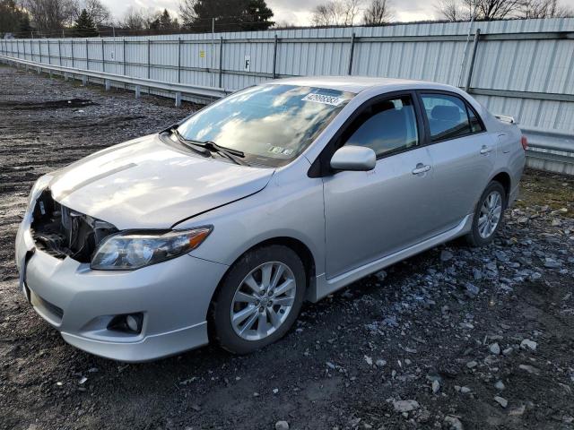1NXBU4EEXAZ385694 - 2010 TOYOTA COROLLA BASE SILVER photo 1