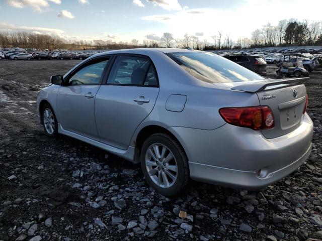 1NXBU4EEXAZ385694 - 2010 TOYOTA COROLLA BASE SILVER photo 2