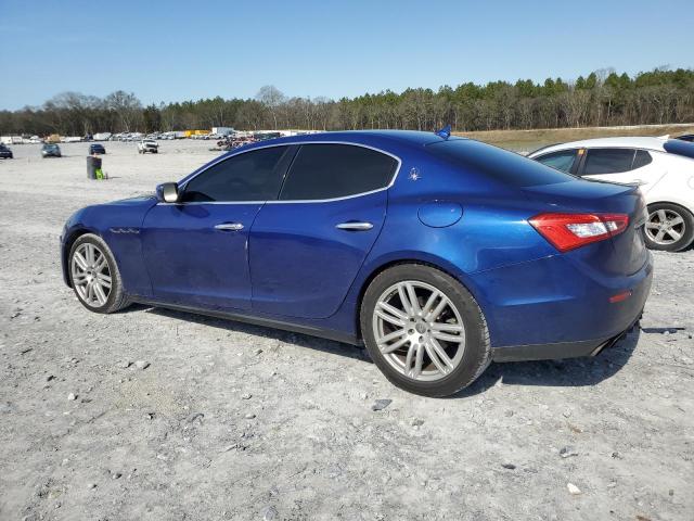 ZAM57XSA8G1184362 - 2016 MASERATI GHIBLI BLUE photo 2