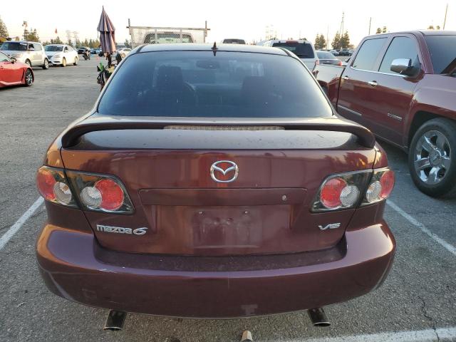 1YVHP80D865M20661 - 2006 MAZDA 6 S MAROON photo 6