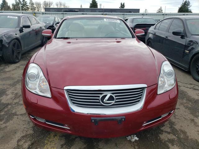 JTHFN48Y169002355 - 2006 LEXUS SC 430 RED photo 5