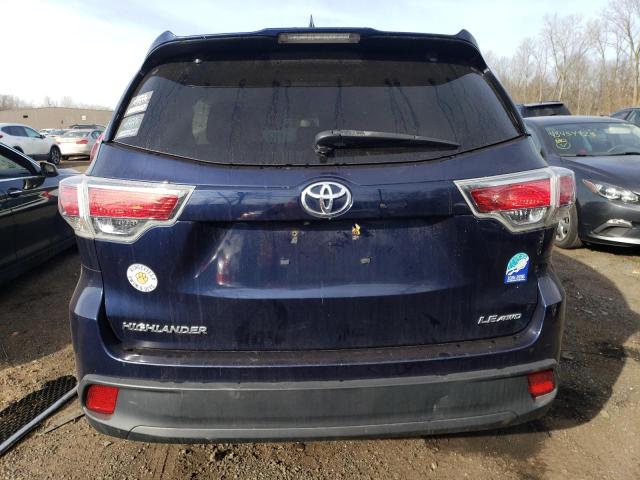 5TDBKRFH0ES036991 - 2014 TOYOTA HIGHLANDER LE BLUE photo 6