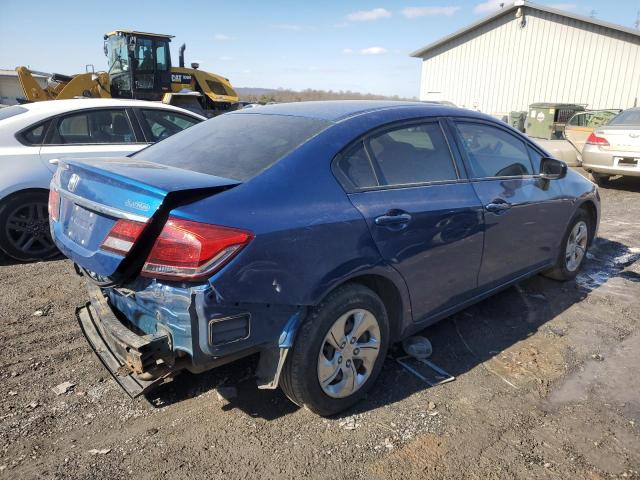 19XFB2F58EE224702 - 2014 HONDA CIVIC LX BLUE photo 3