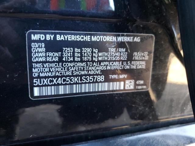 5UXCX4C53KLS35788 - 2019 BMW X7 XDRIVE50I BLACK photo 13