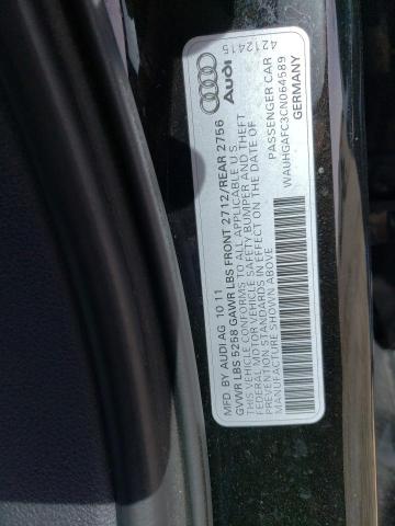 WAUHGAFC3CN064589 - 2012 AUDI A6 PRESTIGE შავი ფოტო 12