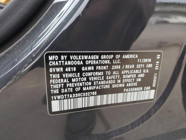 1VWDT7A33HC032765 - 2017 VOLKSWAGEN PASSAT R-LINE Boz foto 12