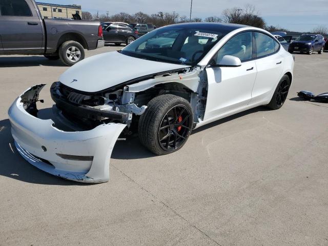 5YJ3E1EC6NF293399 - 2022 TESLA MODEL 3 WHITE photo 1