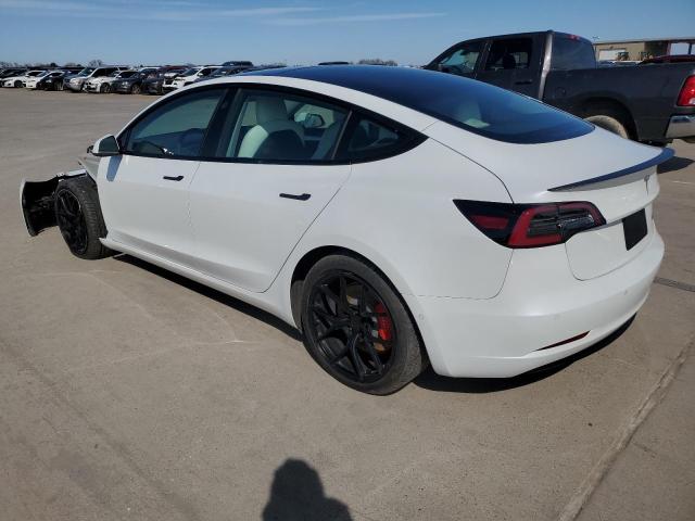 5YJ3E1EC6NF293399 - 2022 TESLA MODEL 3 WHITE photo 2