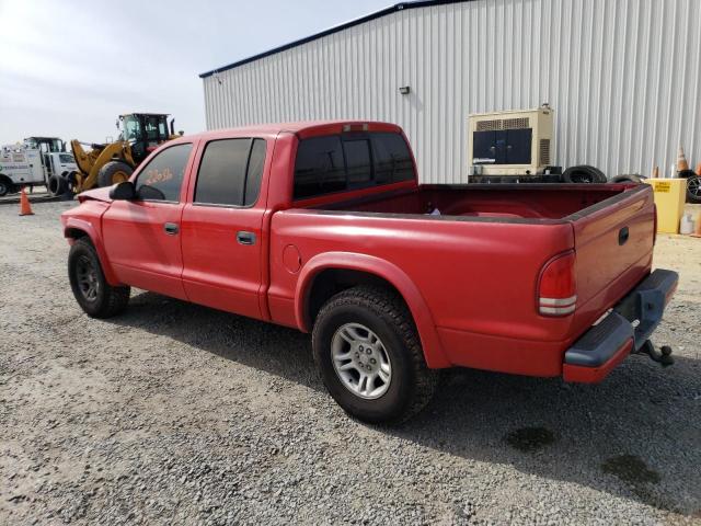 1D7HL38NX3S197365 - 2003 DODGE DAKOTA QUAD SPORT RED photo 2