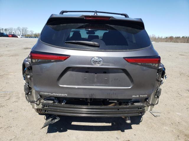 5TDGZRBH3MS551456 - 2021 TOYOTA HIGHLANDER XLE 灰色 照片 6