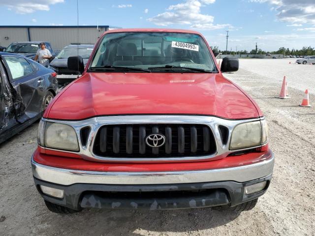 5TESM92N31Z821265 - 2001 TOYOTA TACOMA XTRACAB PRERUNNER წითელი ფოტო 5