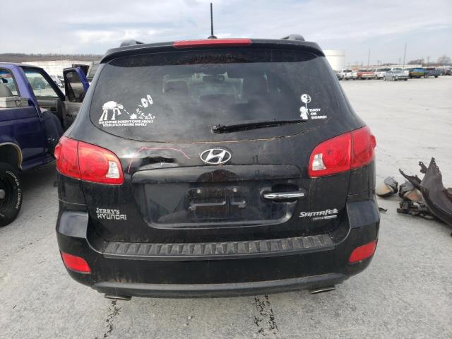 5NMSH73E58H144091 - 2008 HYUNDAI SANTA FE SE BLACK photo 6