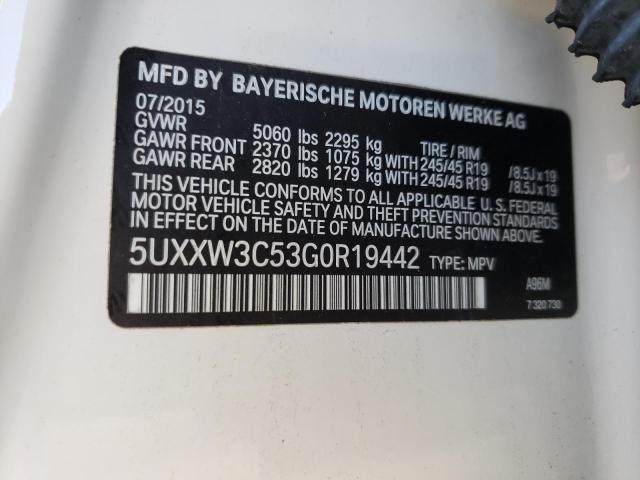 5UXXW3C53G0R19442 - 2016 BMW X4 XDRIVE28I WHITE photo 13