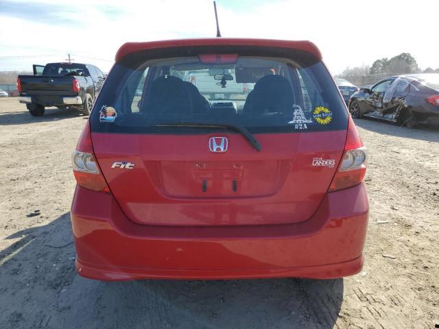 JHMGD38698S004592 - 2008 HONDA FIT SPORT RED photo 6