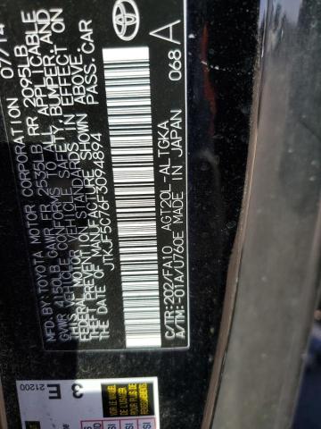 JTKJF5C76F3094894 - 2015 TOYOTA SCION TC BLACK photo 12