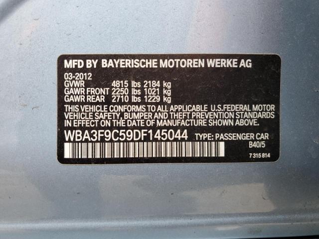 WBA3F9C59DF145044 - 2013 BMW ACTIVEHYBR BLUE photo 12