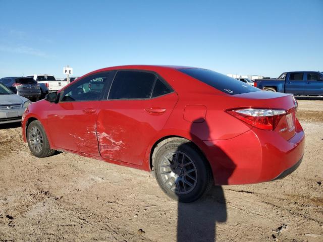 5YFBURHE9FP350114 - 2015 TOYOTA COROLLA L RED photo 2